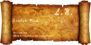 Ludik Mia névjegykártya
